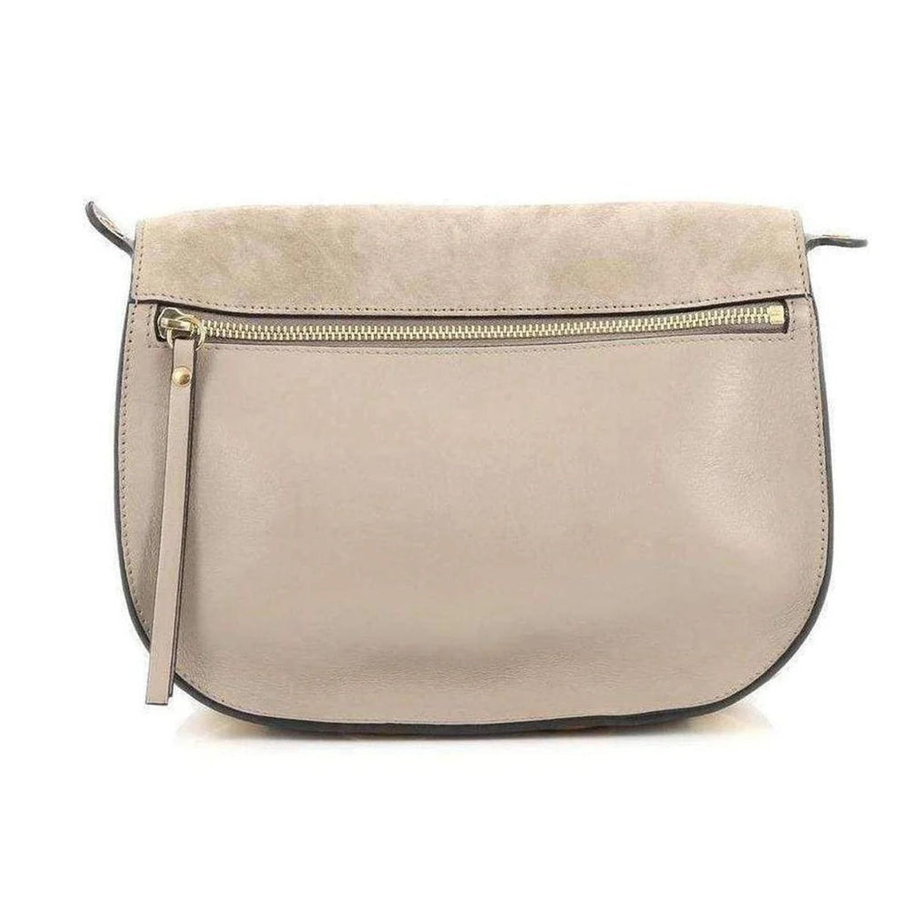CHLOÉ SUEDE & SMOOTH CALFSKIN LEATHER KURTIS SHOULDER BAG