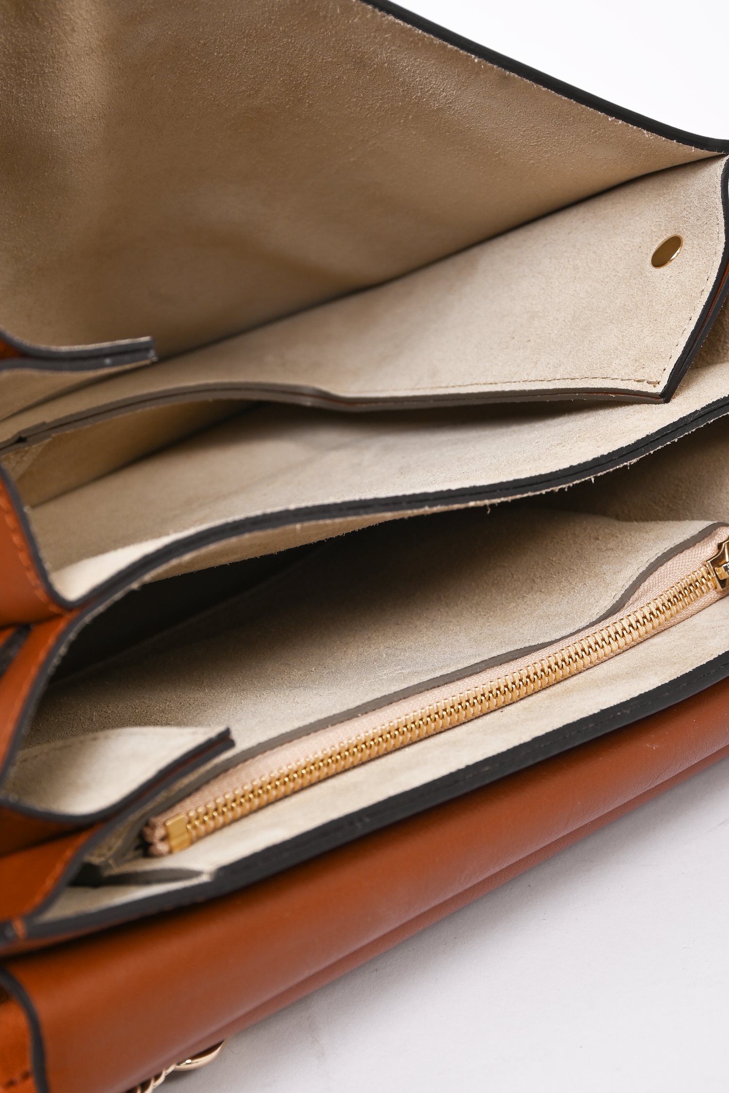 Chloe Brown Leather/Suede Medium 'Faye' Shoulder Bag