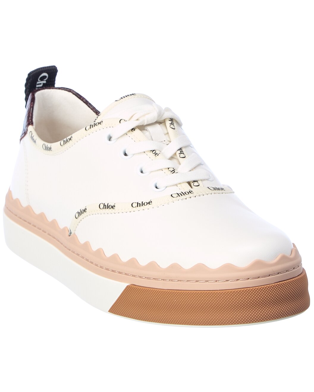 CHLOÉ LAUREN LEATHER SNEAKERS