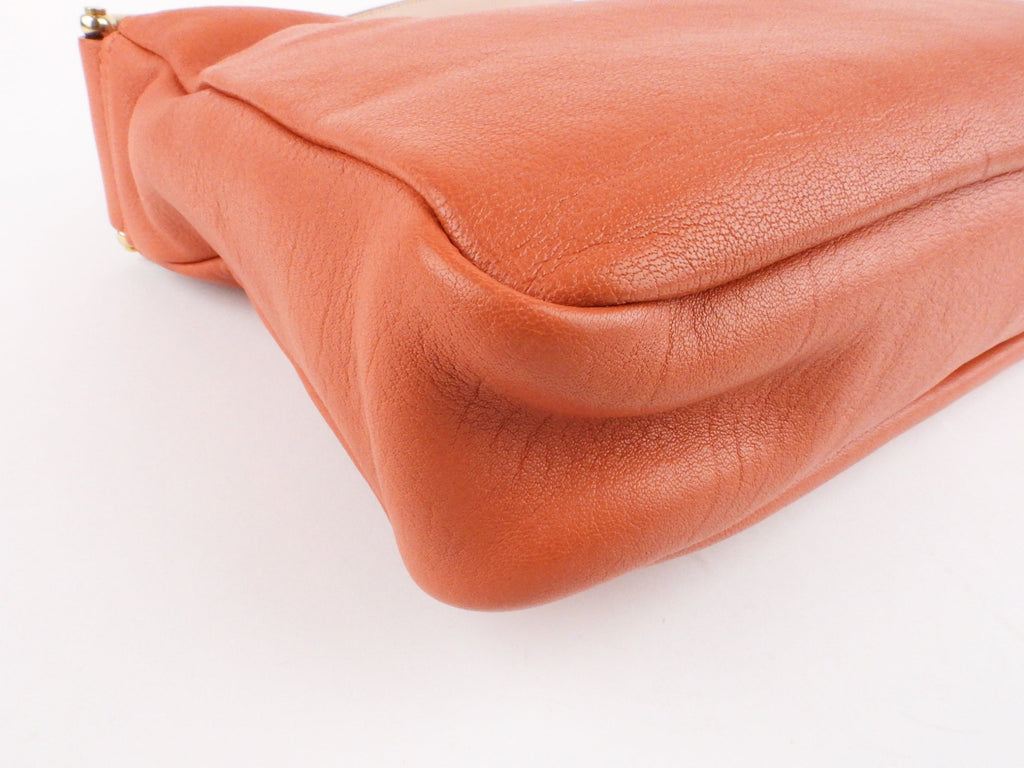 Chloe Orange Leather Vanessa Shoulder Bag