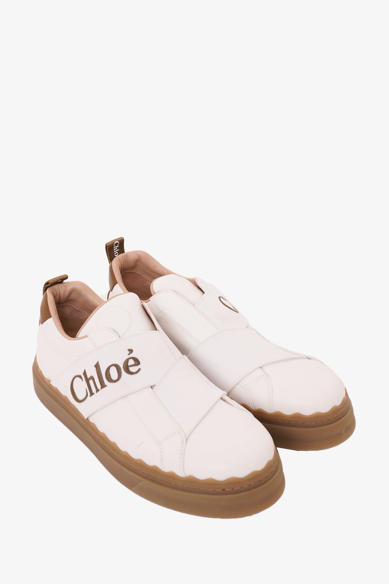 Chloe White 'Lauren' Sneaker With Strap Size 41
