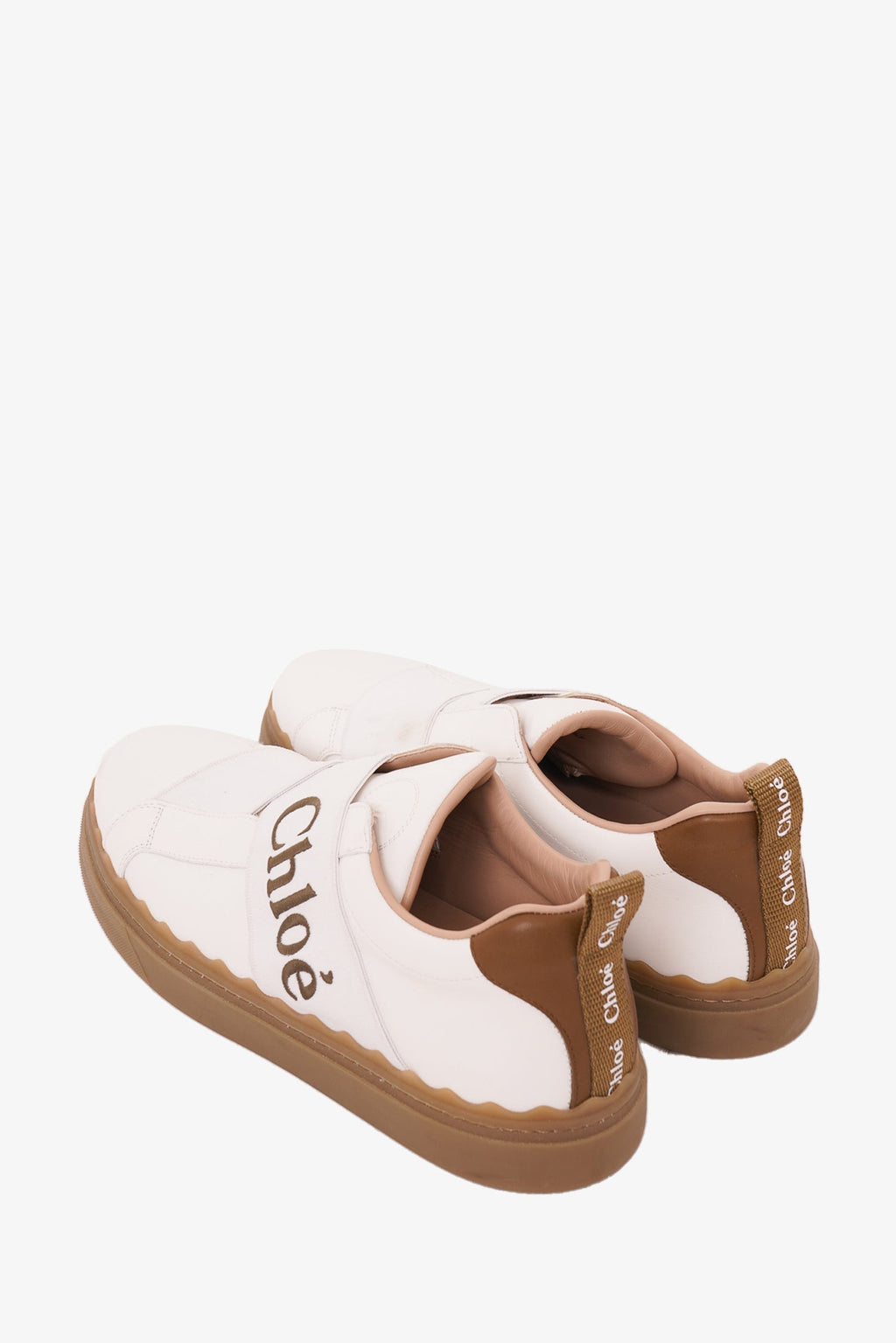 Chloe White 'Lauren' Sneaker With Strap Size 41
