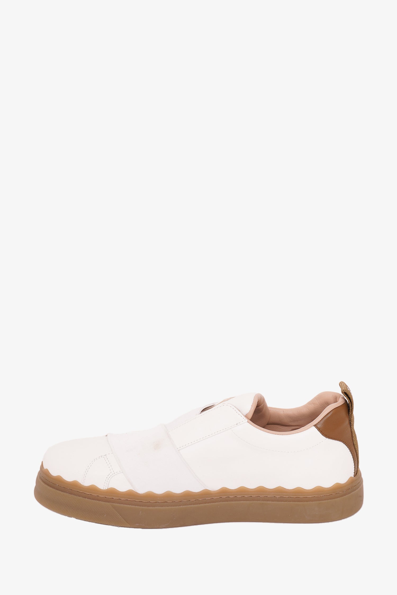 Chloe White 'Lauren' Sneaker With Strap Size 41