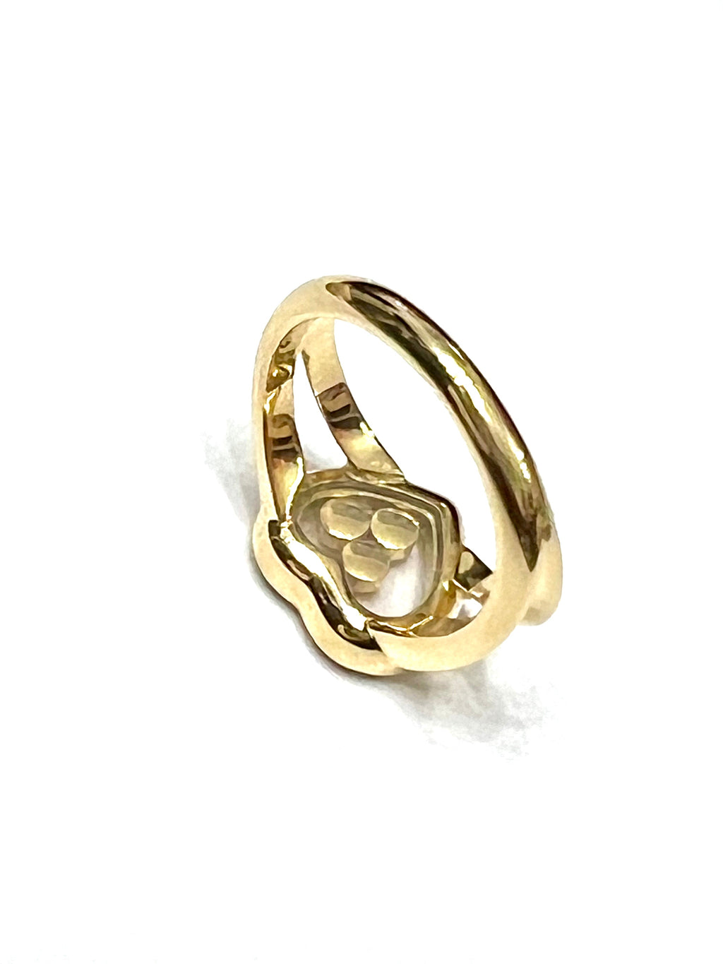CHOPARD 18K YELLOW GOLD HAPPY DIAMONDS HEART RING