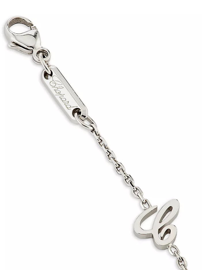 CHOPARD HAPPY DIAMONDS JOAILLERIE PENDANT 18K WHITE GOLD NECKLACE