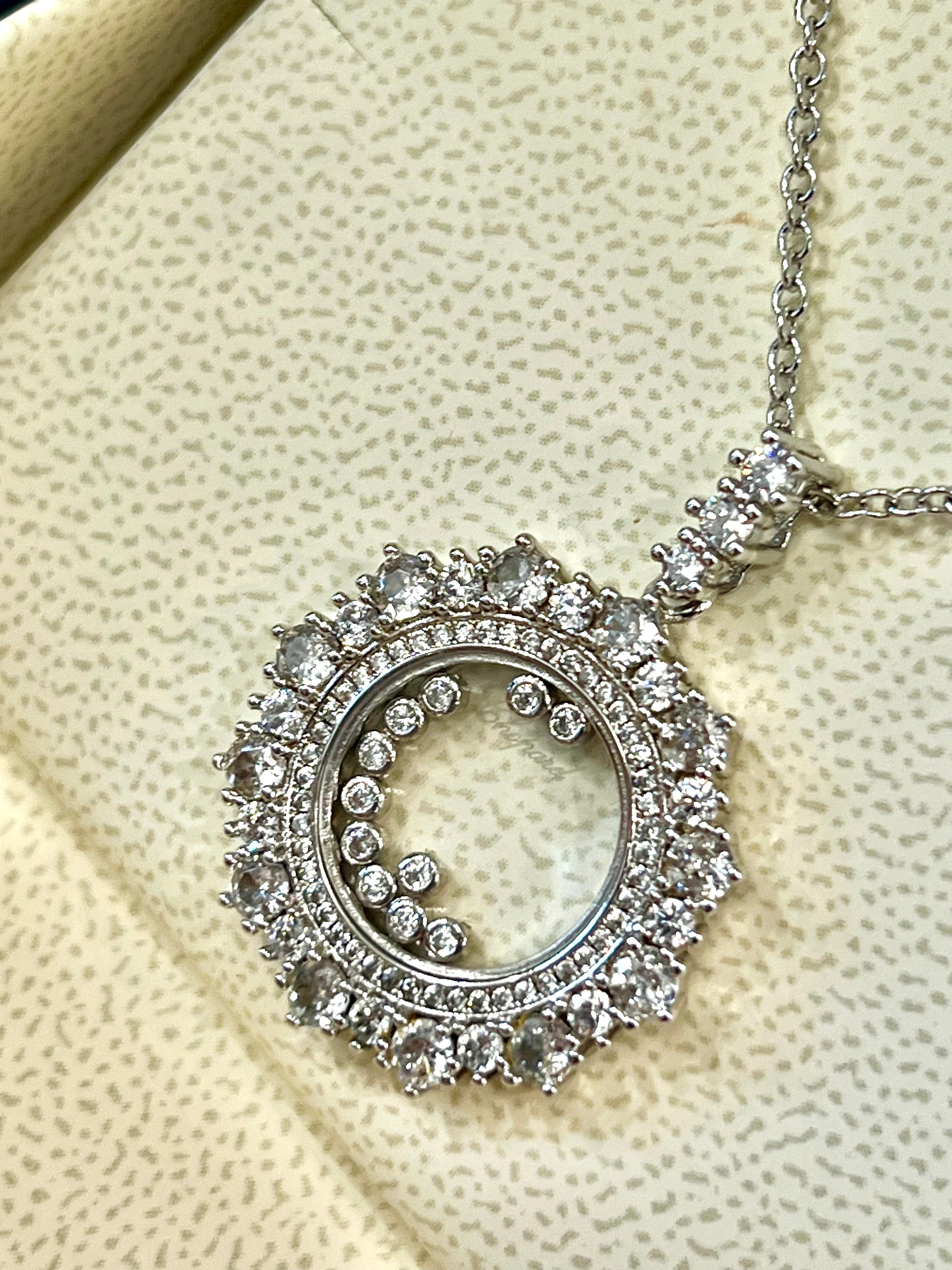 CHOPARD HAPPY DIAMONDS JOAILLERIE PENDANT 18K WHITE GOLD NECKLACE