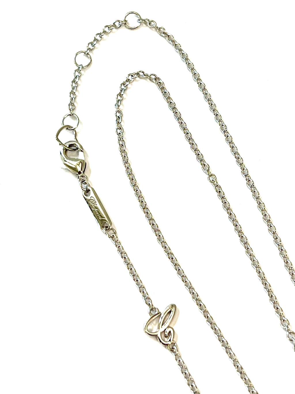 CHOPARD HAPPY DIAMONDS JOAILLERIE PENDANT 18K WHITE GOLD NECKLACE