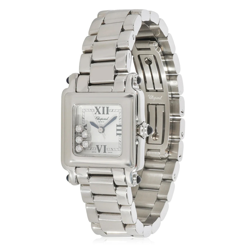 CHOPARD HAPPY SPORTS 5P FLOATING DIAMONDS STAINLESS STEEL WATCH