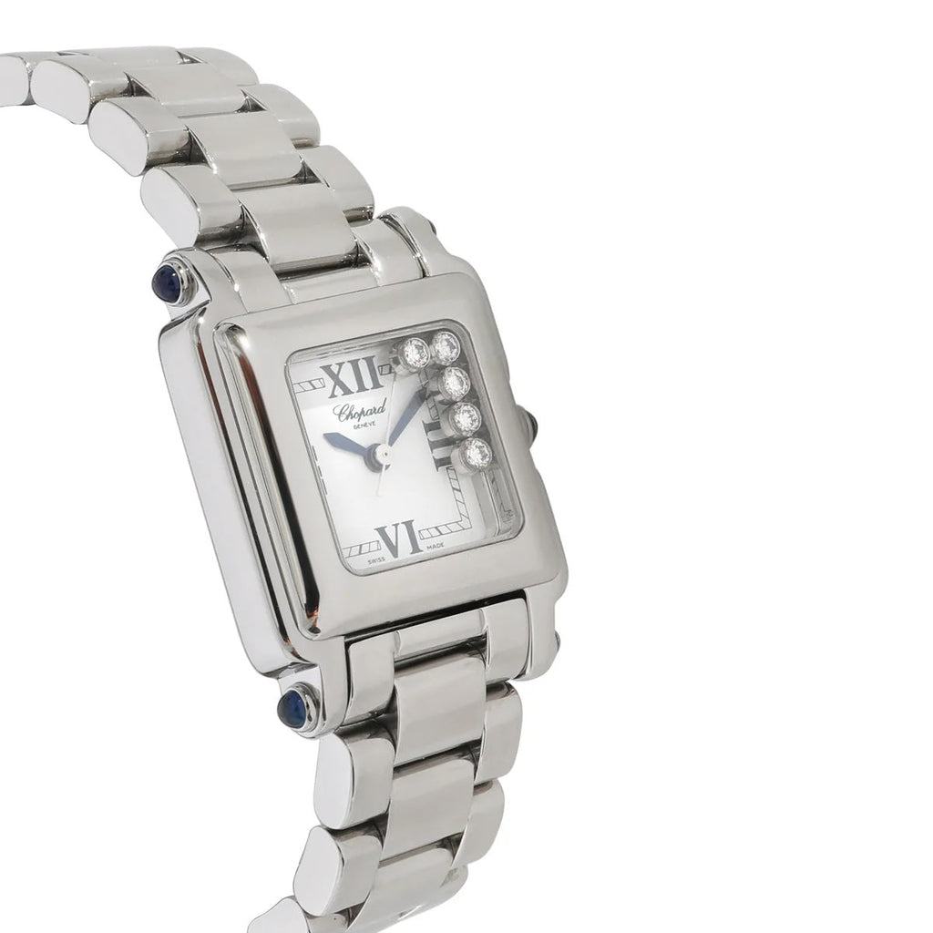 CHOPARD HAPPY SPORTS 5P FLOATING DIAMONDS STAINLESS STEEL WATCH