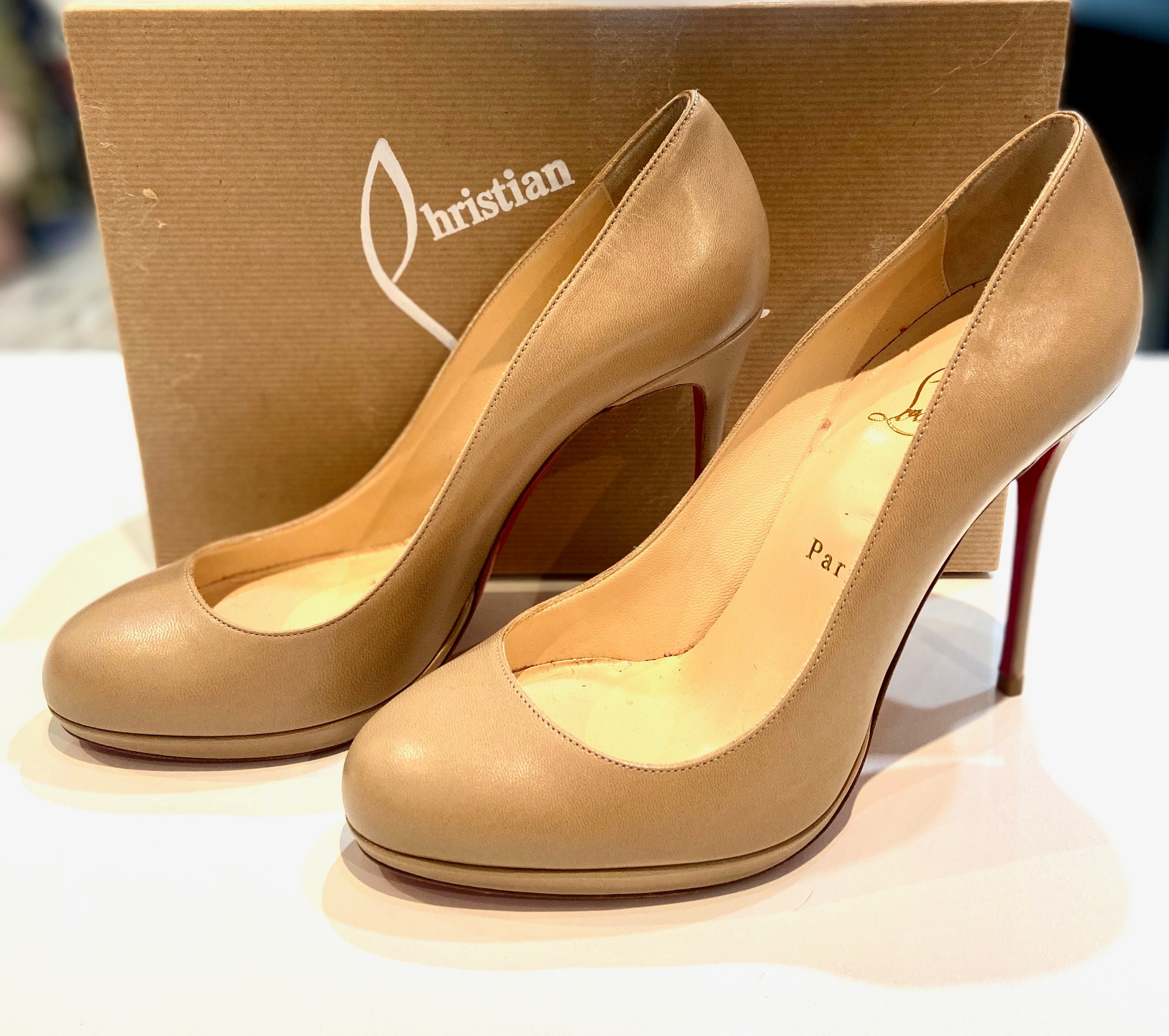 CHRISTIAN LOUBOUTIN CALFSKIN LEATHER FILO 120 PUMPS