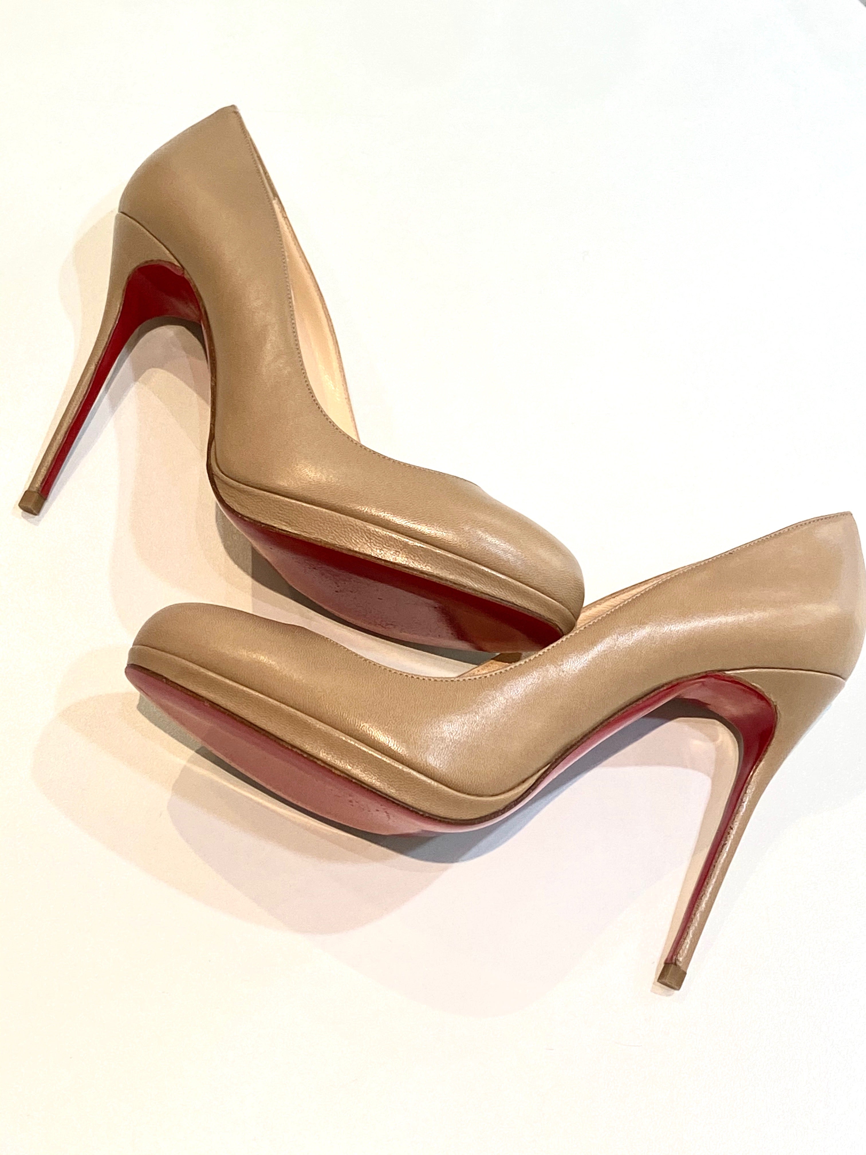 CHRISTIAN LOUBOUTIN CALFSKIN LEATHER FILO 120 PUMPS