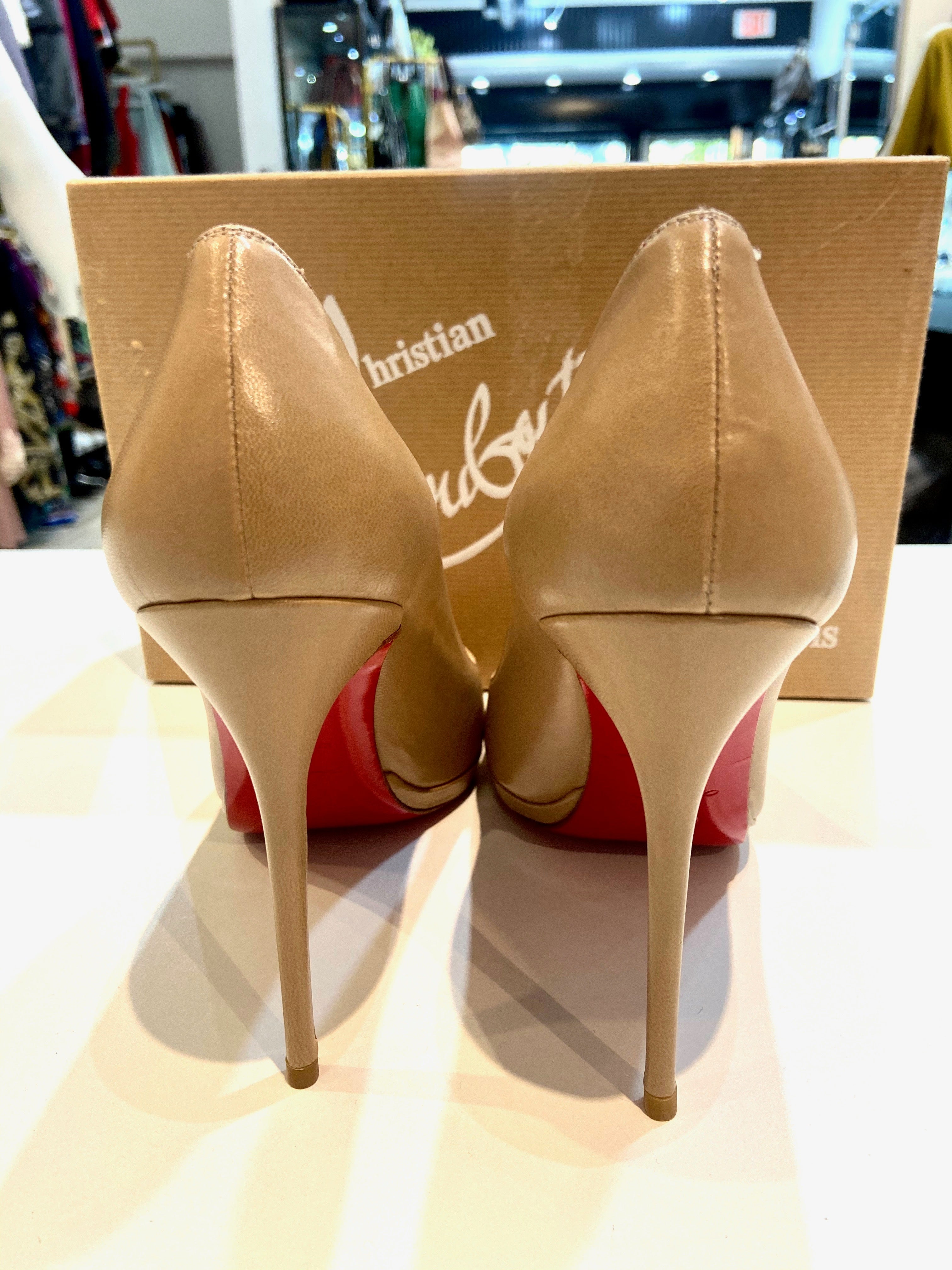 CHRISTIAN LOUBOUTIN CALFSKIN LEATHER FILO 120 PUMPS