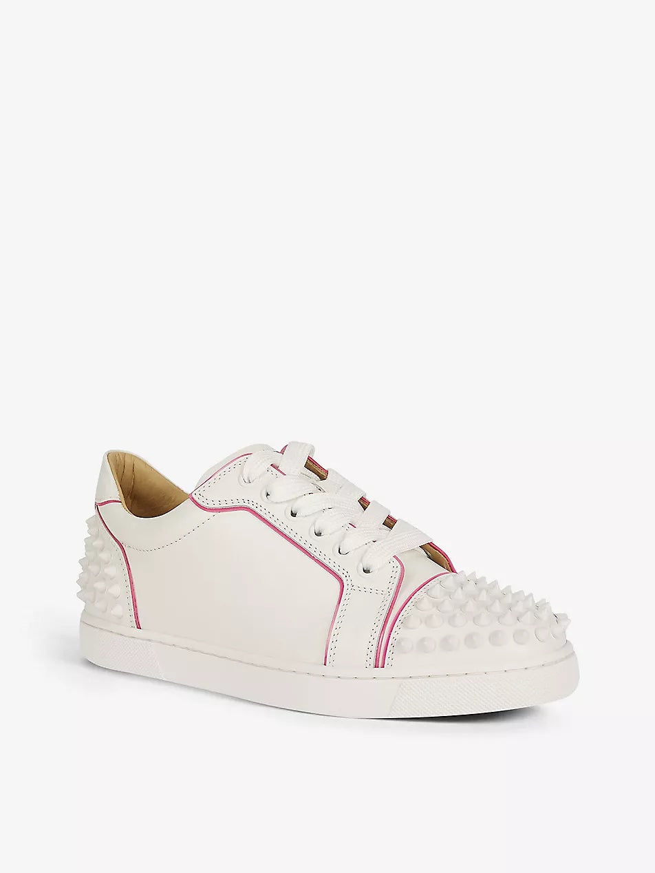 CHRISTIAN LOUBOUTIN VIEIRA 2 SPIKES STUDDED LEATHER SNEAKERS