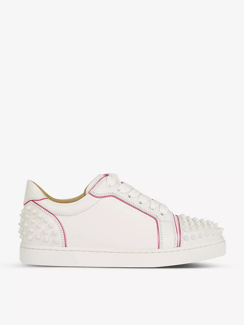 CHRISTIAN LOUBOUTIN VIEIRA 2 SPIKES STUDDED LEATHER SNEAKERS
