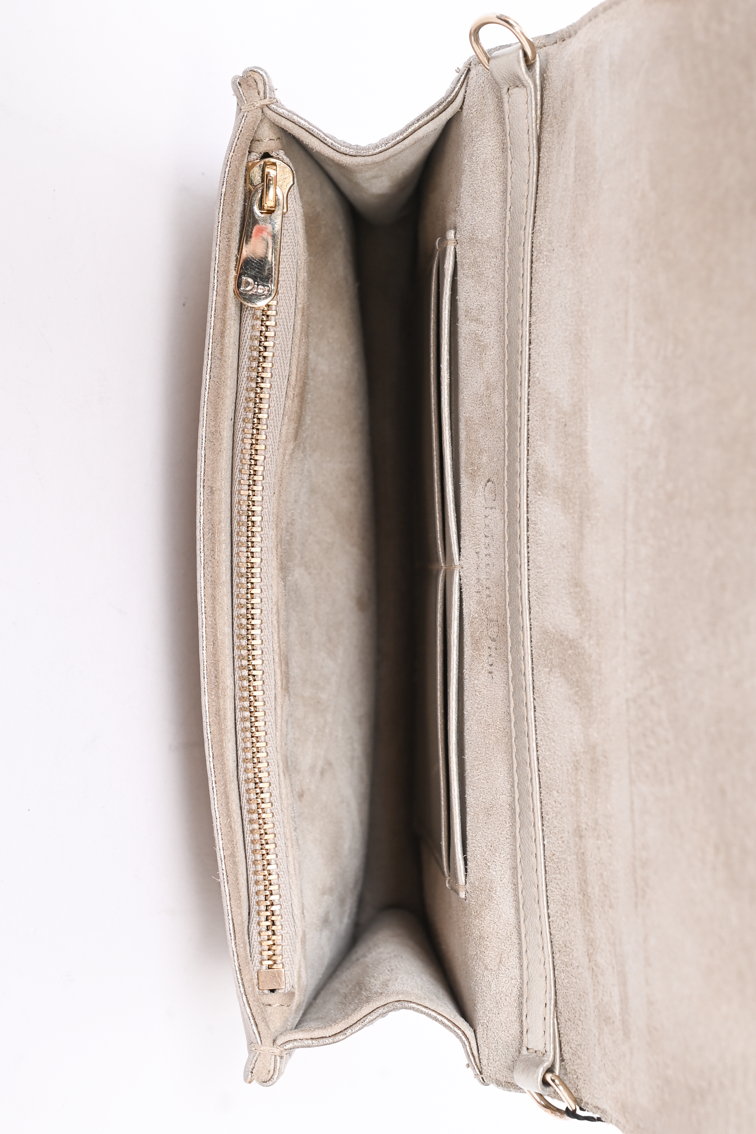 Christian Dior Metallic Gold Diorama Chain Crossbody