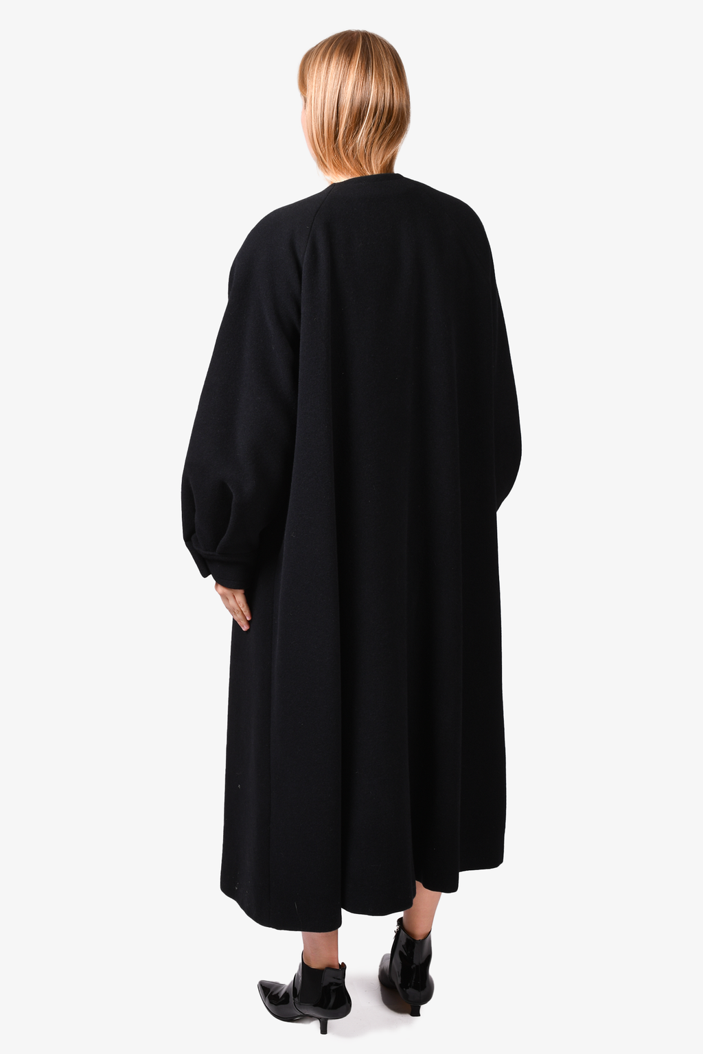 Christian Lacroix by Leone Black Wool/Cashmere/Angora Oversized Coat US 6