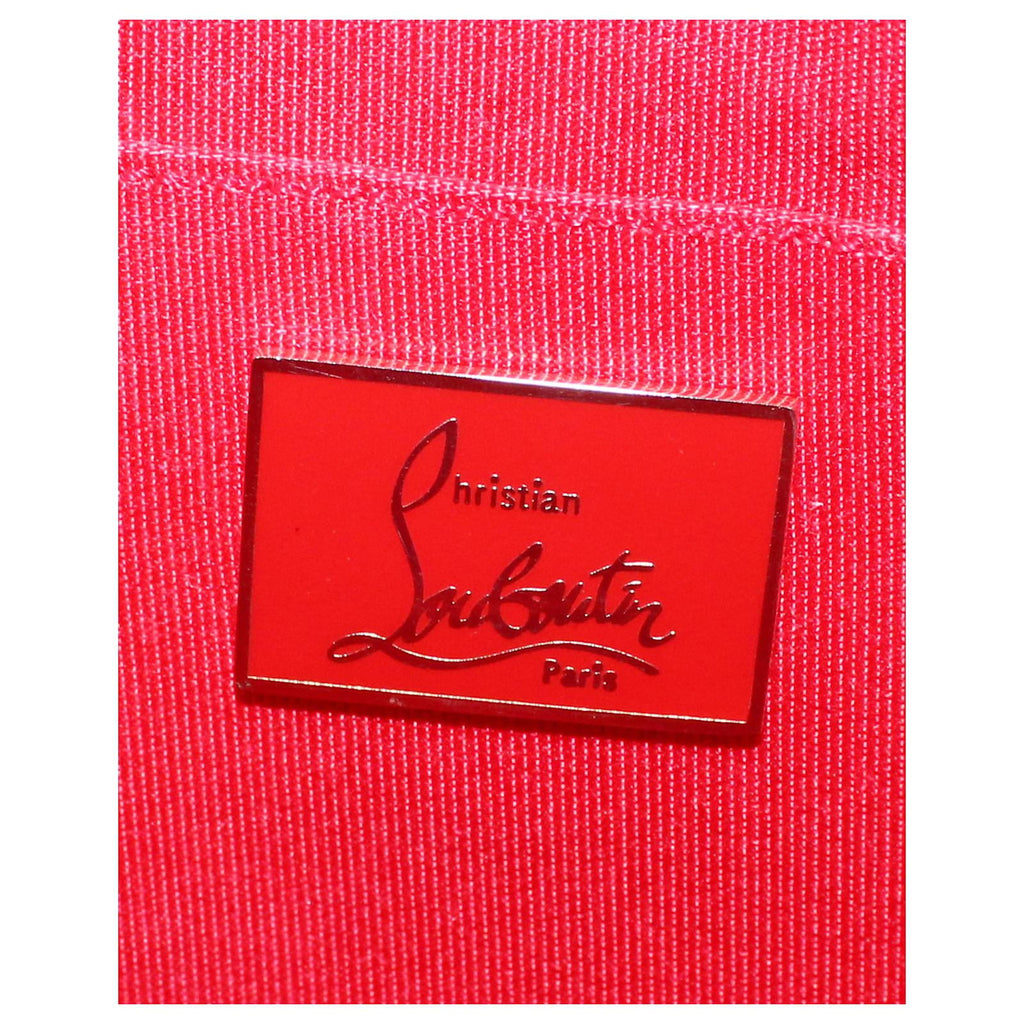 LOUBOUTIN LOUBIPOSH SPIKED PATENT LEATHER CHAIN BAG