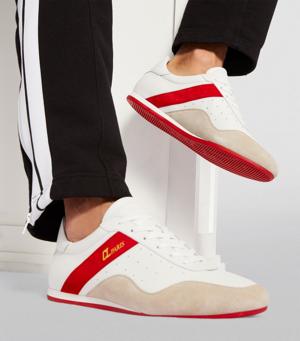 CHRISTIAN LOUBOUTIN MY K LOW DONNA LEATHER SNEAKERS