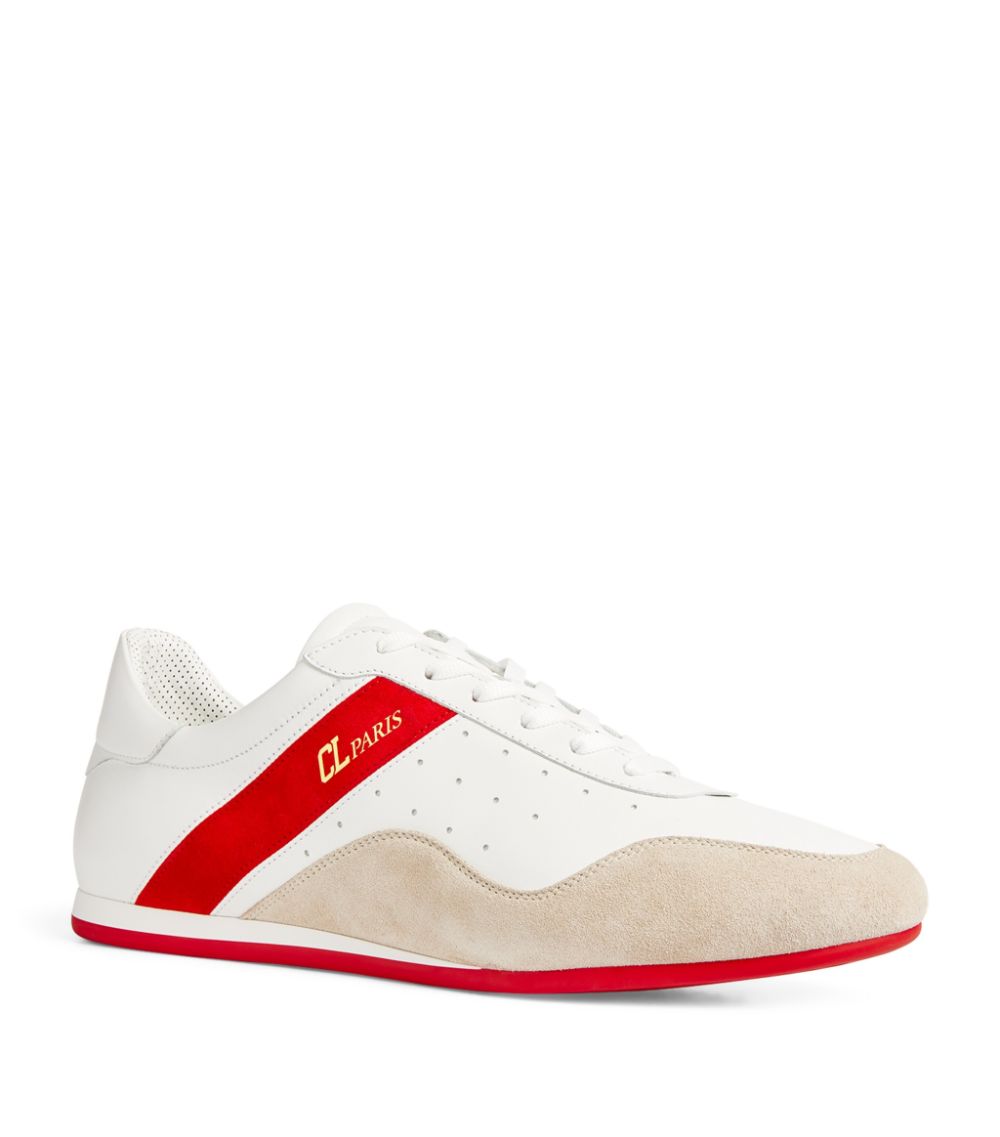 CHRISTIAN LOUBOUTIN MY K LOW DONNA LEATHER SNEAKERS