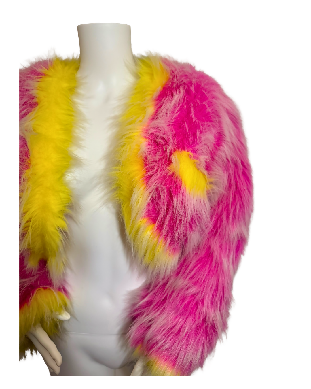 Chanel Vintage 1994 Pink & Yellow Cropped Jacket