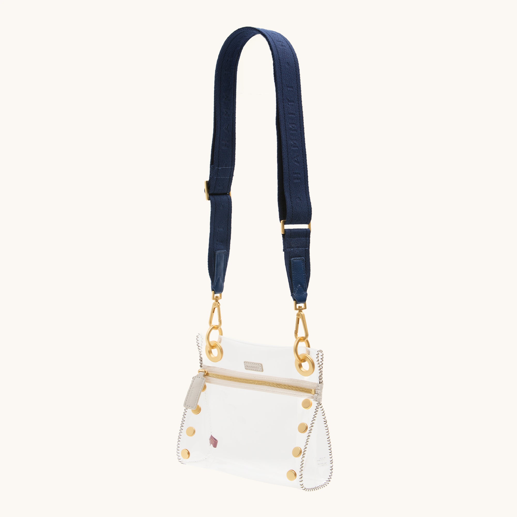 Webbing Crossbody Strap | Riviera Navy/Brushed Gold