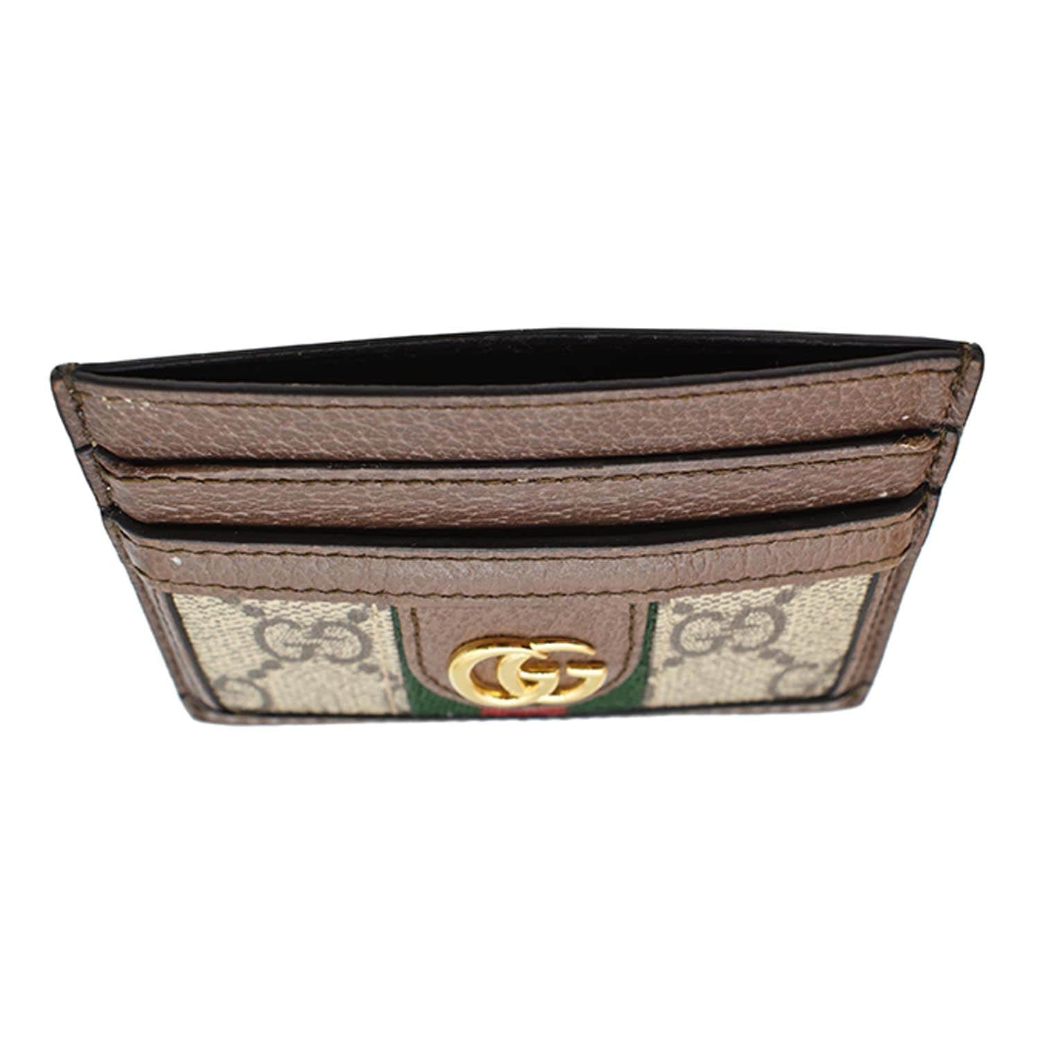 GUCCI Ophidia GG Canvas  Case Brown 523159