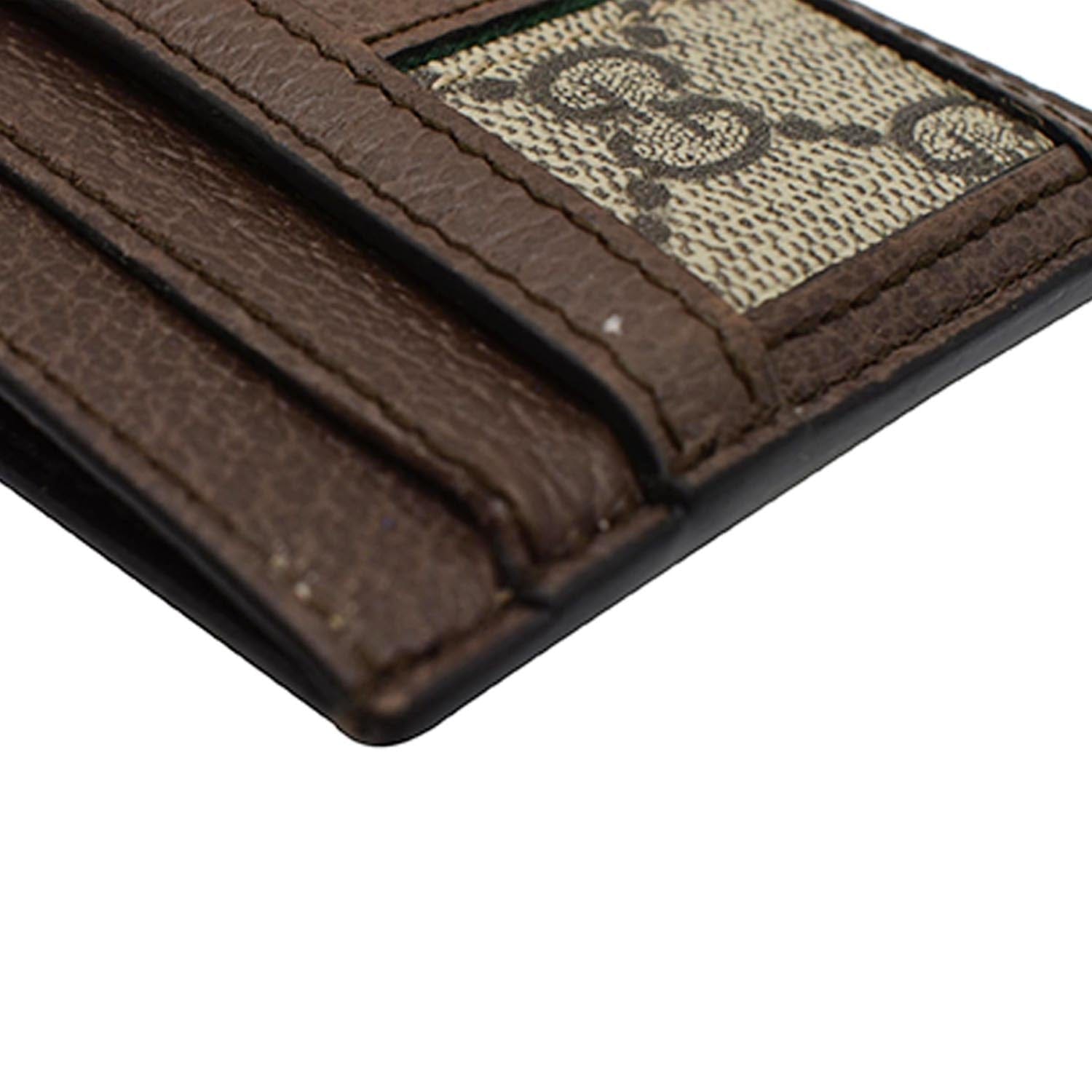GUCCI Ophidia GG Canvas  Case Brown 523159