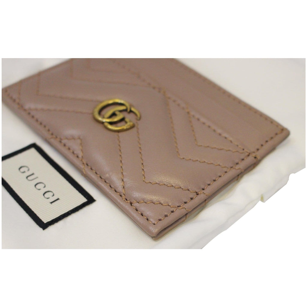 GUCCI GG Marmont Leather  Case Taupe 443127