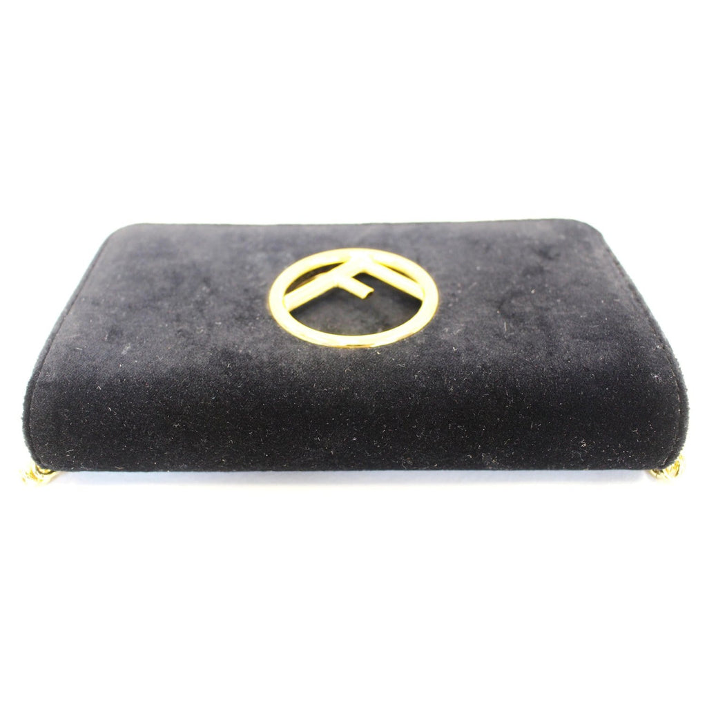 FENDI Velvet Wallet On Chain Shoulder Crossbody Bag