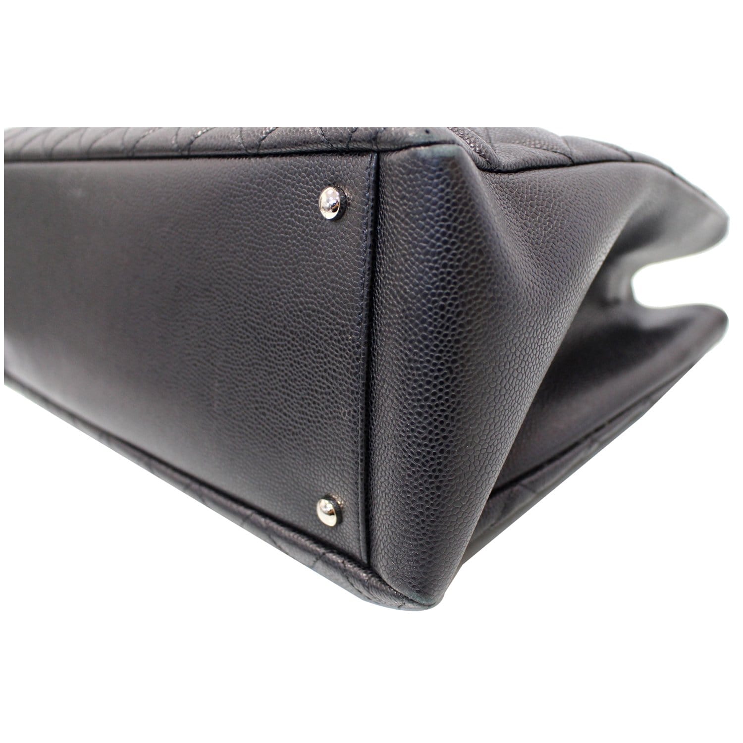 CHANEL XL Grand Caviar Leather Shopping Tote Bag Black
