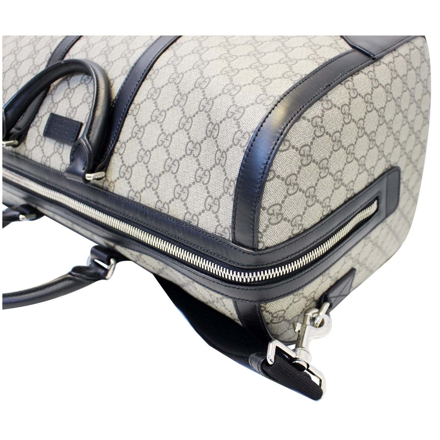 GUCCI GG Supreme Duffle Travel Bag Beige/Black