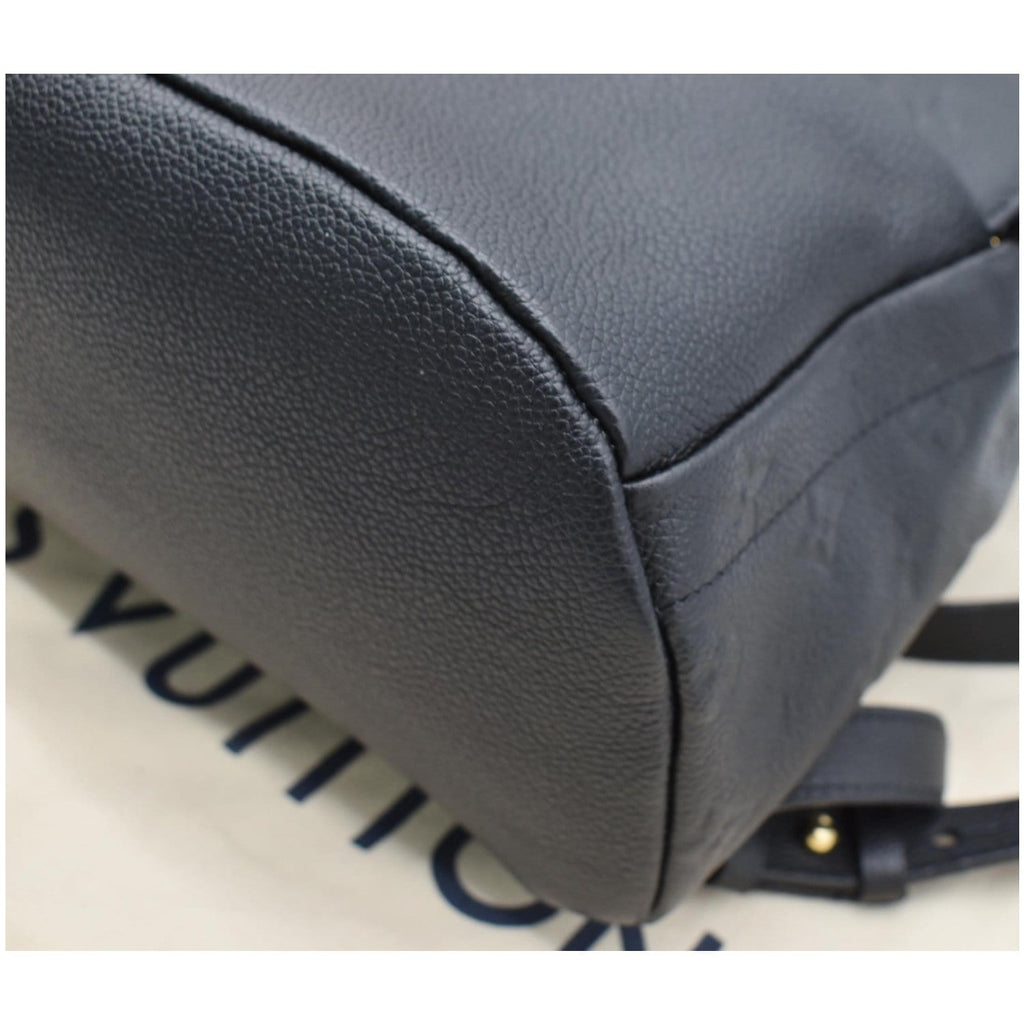 LOUIS VUITTON Sorbonne Monogram Empreinte Leather Backpack Black