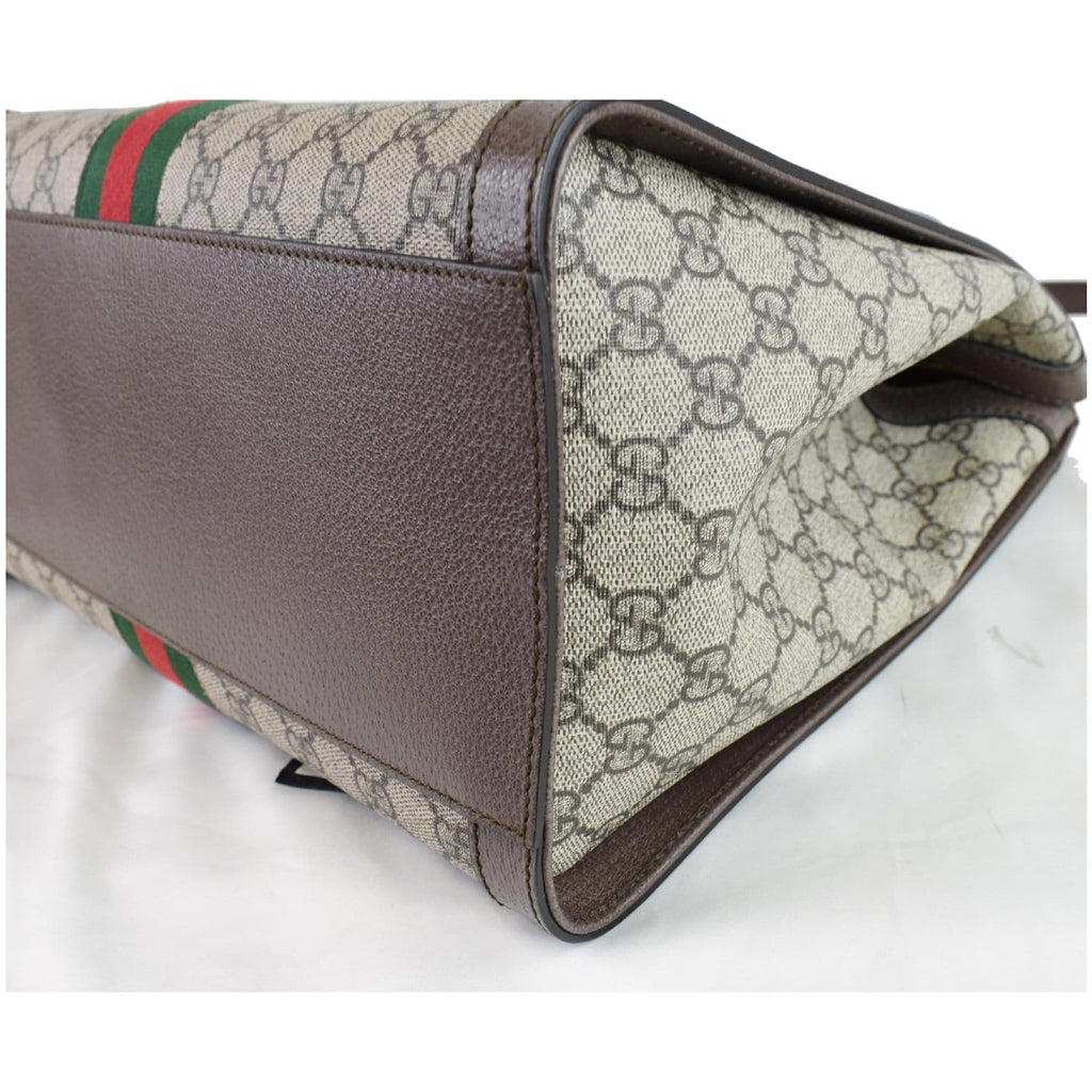 GUCCI Ophidia Medium GG Supreme Tote Shoulder Bag Beige 524537