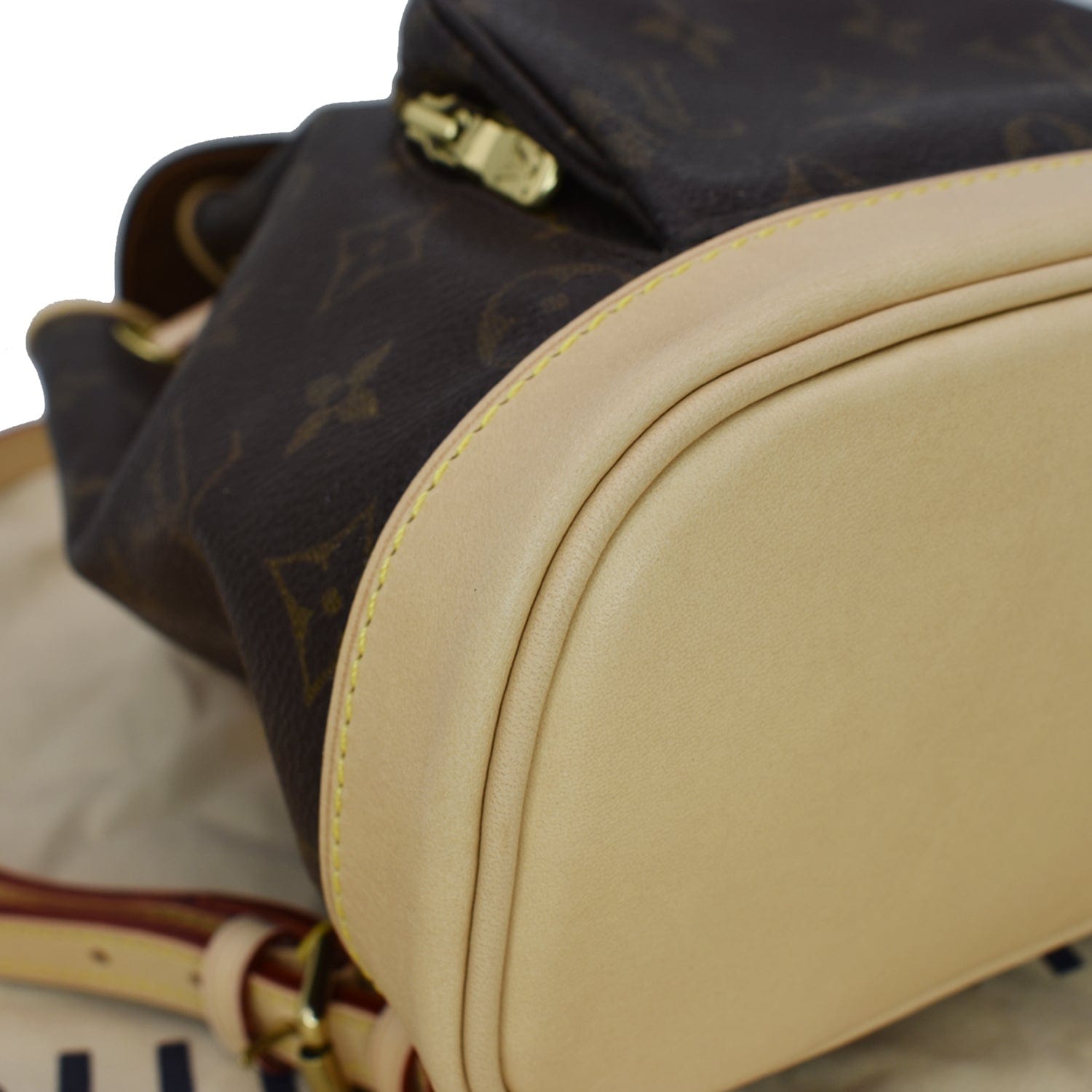 LOUIS VUITTON Mini Montsouris Monogram Canvas Backpack Bag Brown