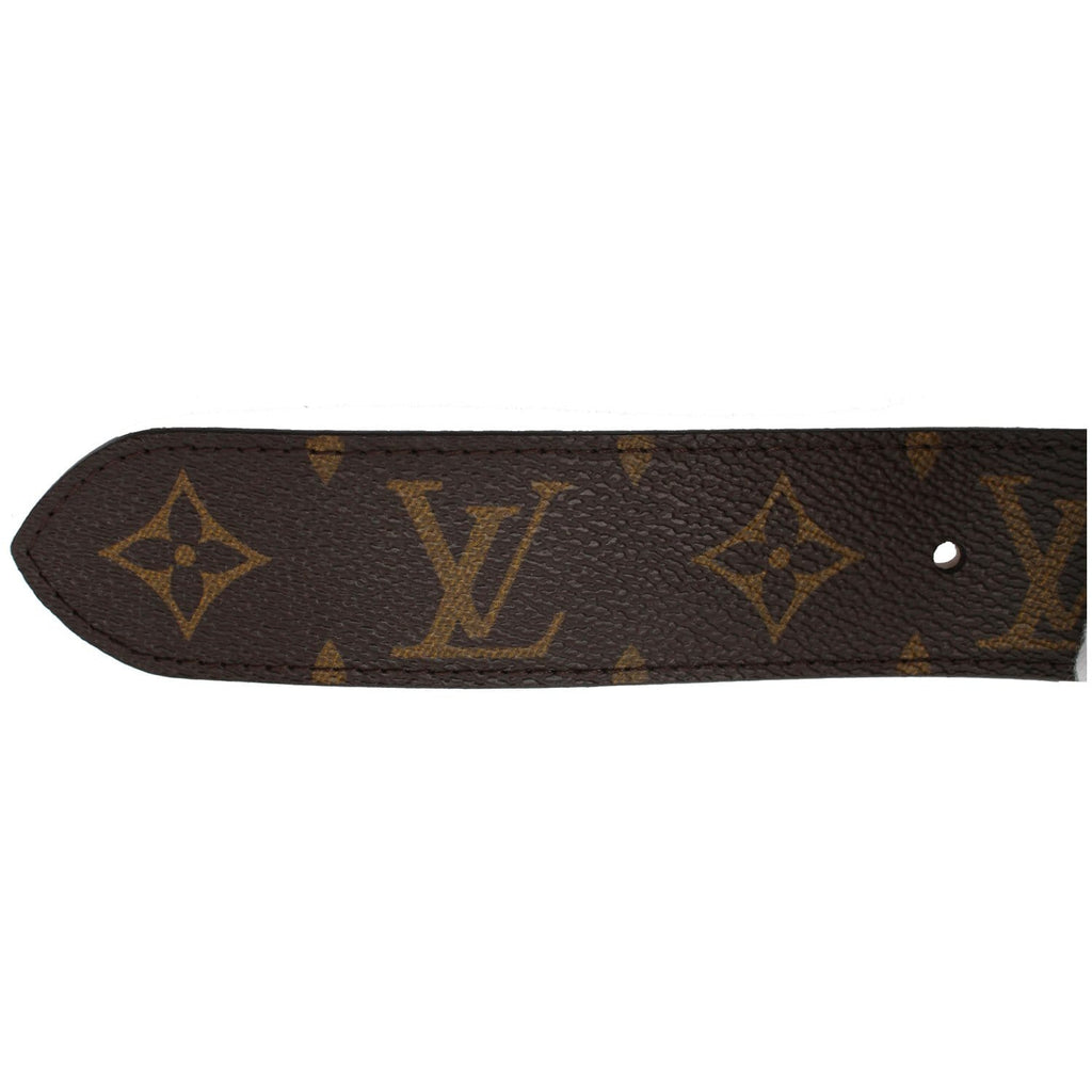 LOUIS VUITTON LV Cut Monogram Canvas Belt Brown Size 80.32