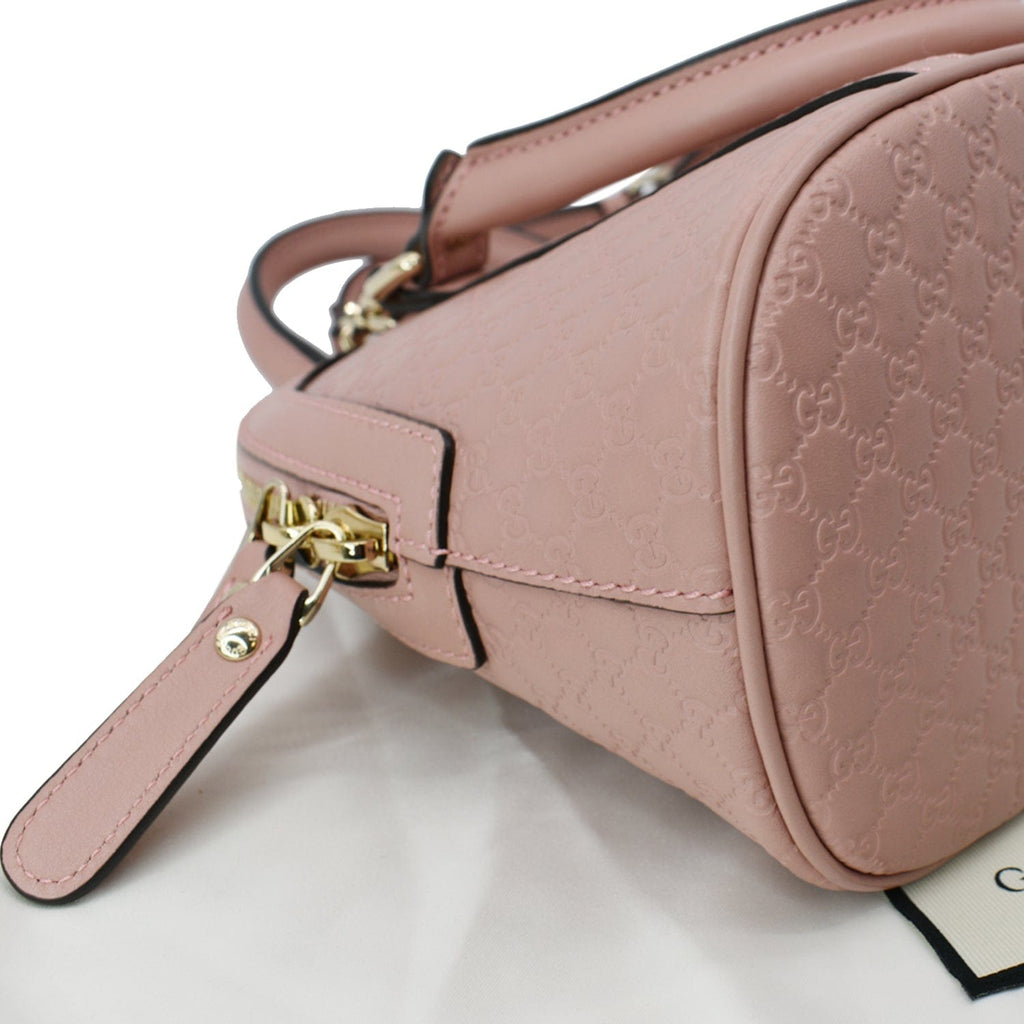GUCCI Mini Dome Micro Guccissima Leather Shoulder Bag Pink 449654