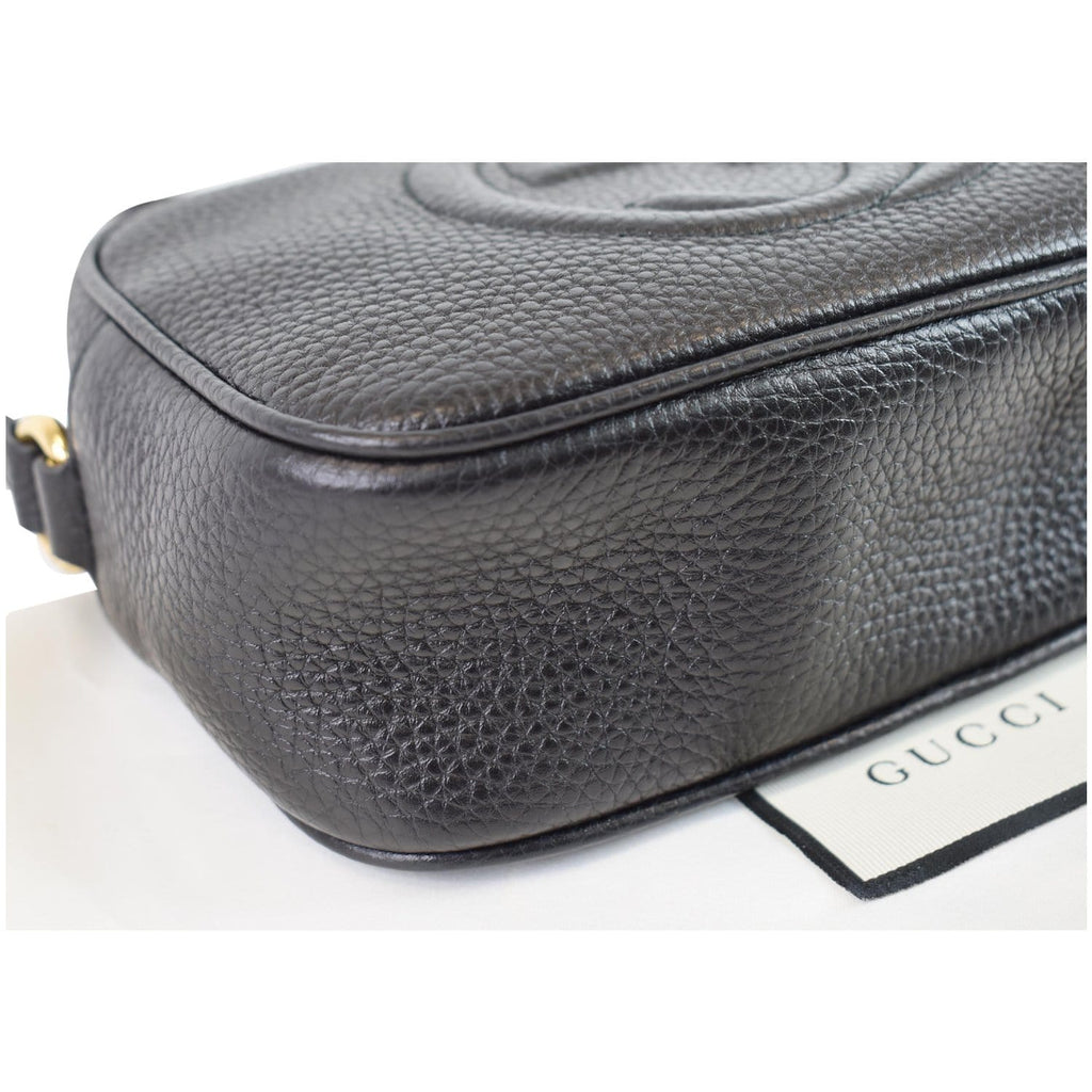GUCCI Soho Disco Small Leather Crossbody Bag Black 347994