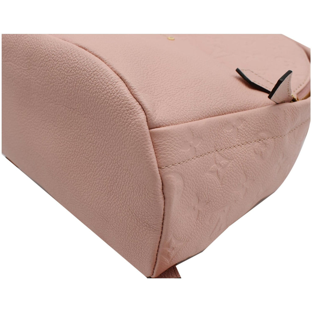 LOUIS VUITTON Sorbonne Monogram Empreinte Leather Backpack Rose Poudre