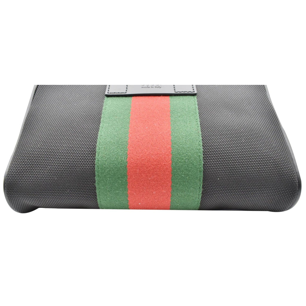 GUCCI Web Monogram Canvas Slim Belt Bag Black 630919 - 25% OFF