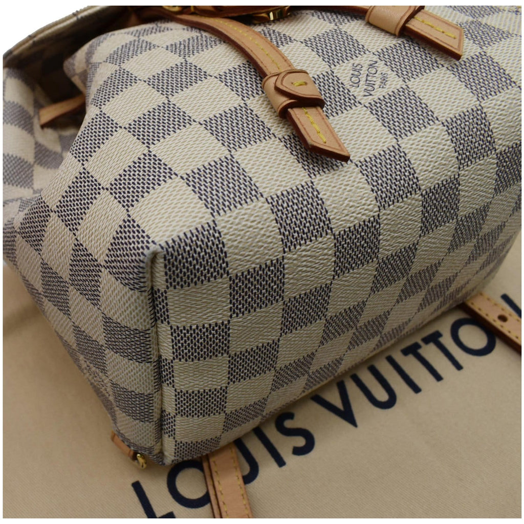 LOUIS VUITTON Sperone BB Damier Azur Backpack Bag White