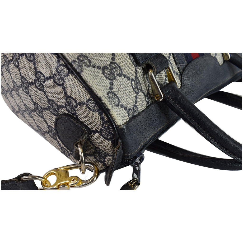 GUCCI Vintage Joy Boston GG Canvas Shoulder Bag Blue