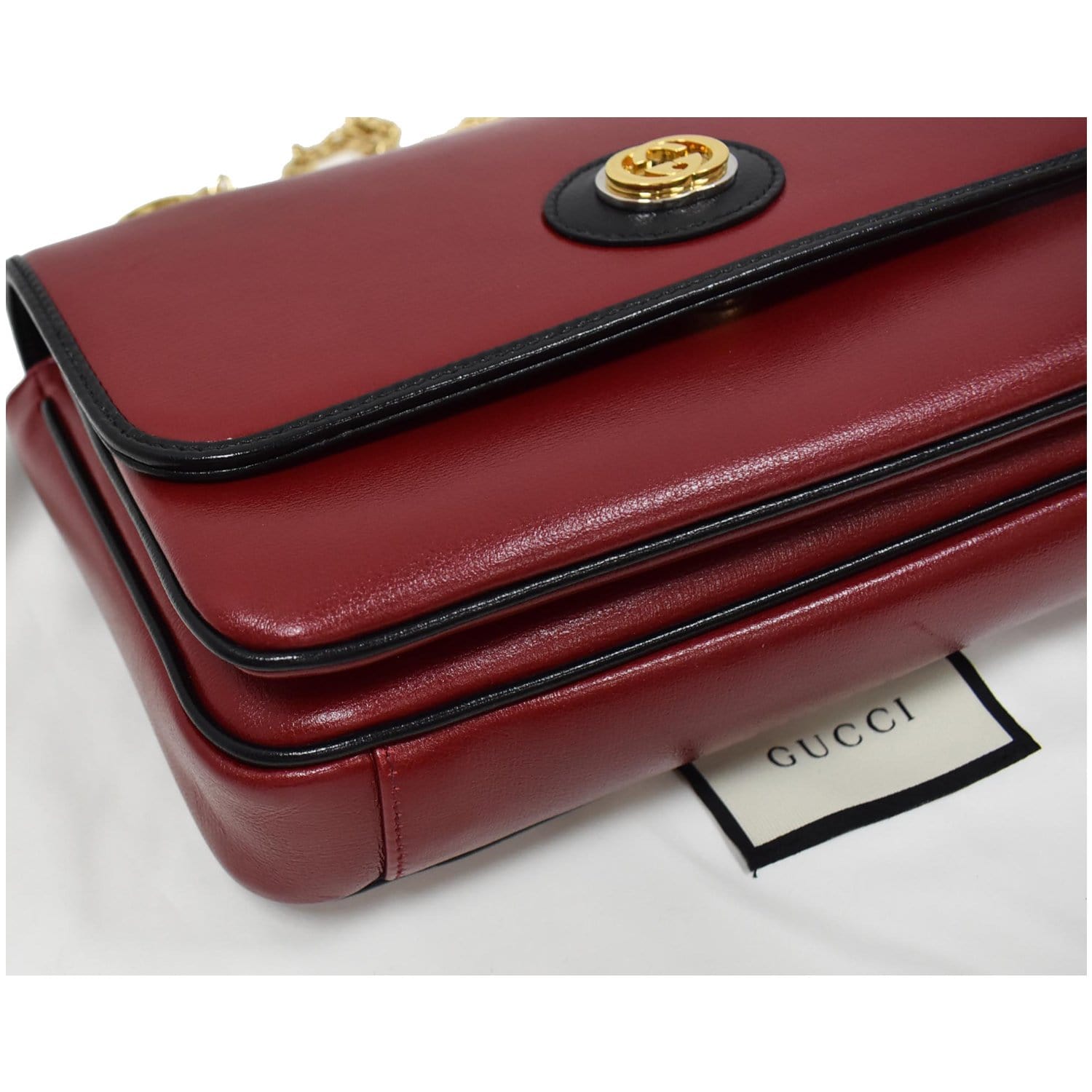 GUCCI Linea Marina Small Leather Chain Shoulder Bag Red 576421 - 10% OFF