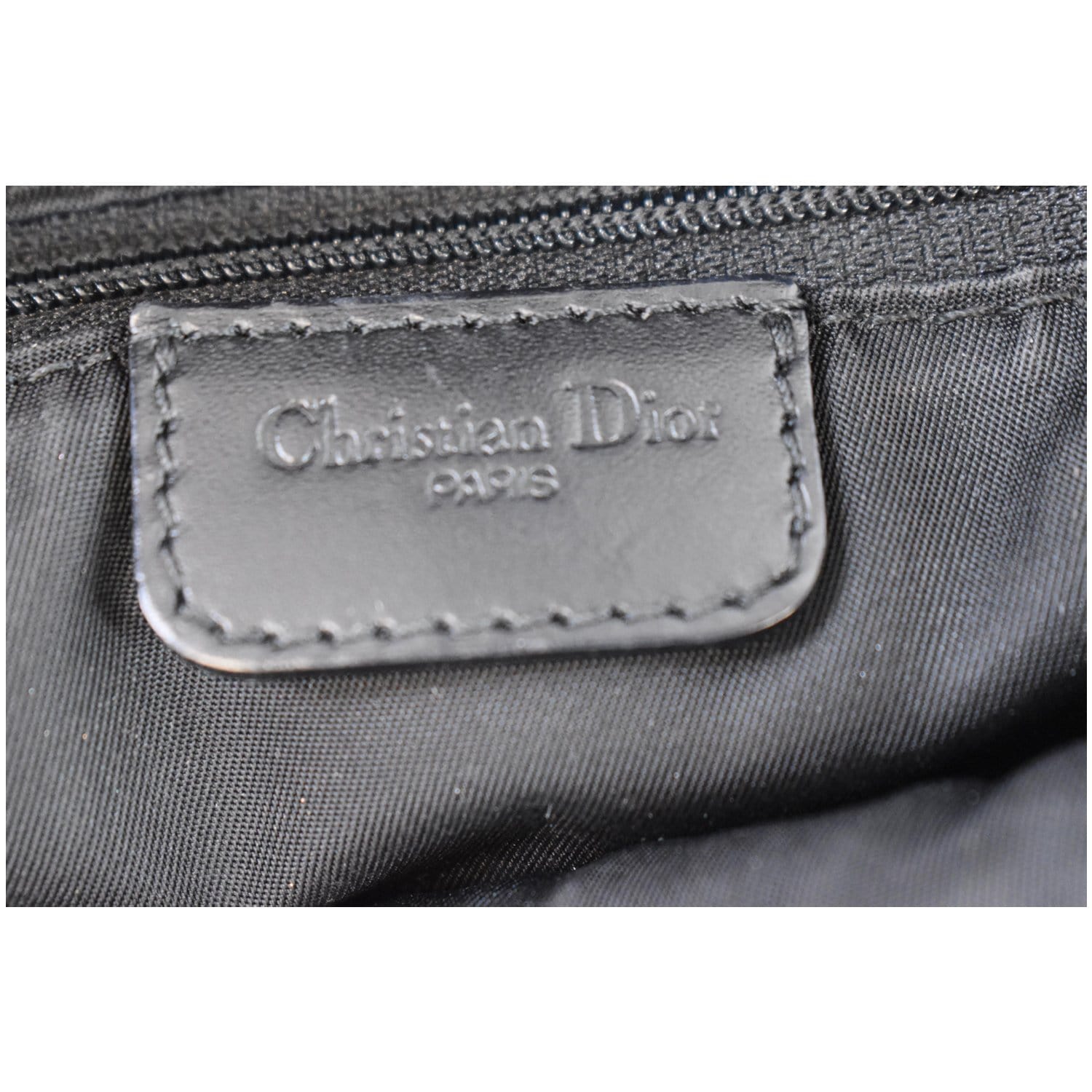 CHRISTIAN DIOR Saddle Oblique Jacquard Shoulder Bag Black