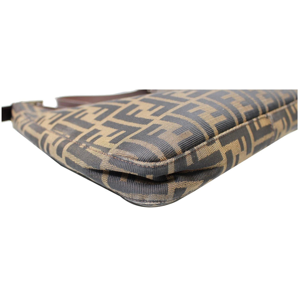 FENDI Hobo Zucca Mamma Baguette Shoulder Bag Brown