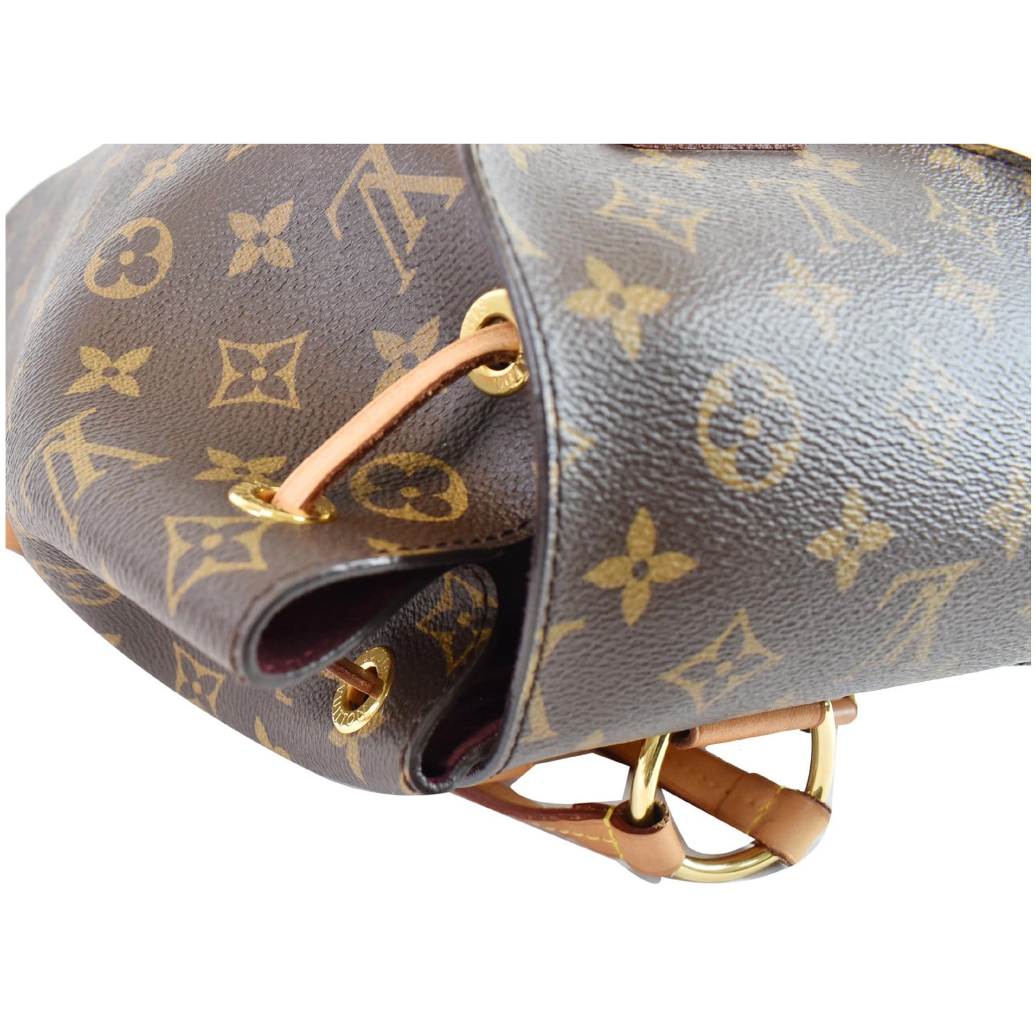 LOUIS VUITTON Montsouris NM Monogram Canvas Backpack Bag Brown