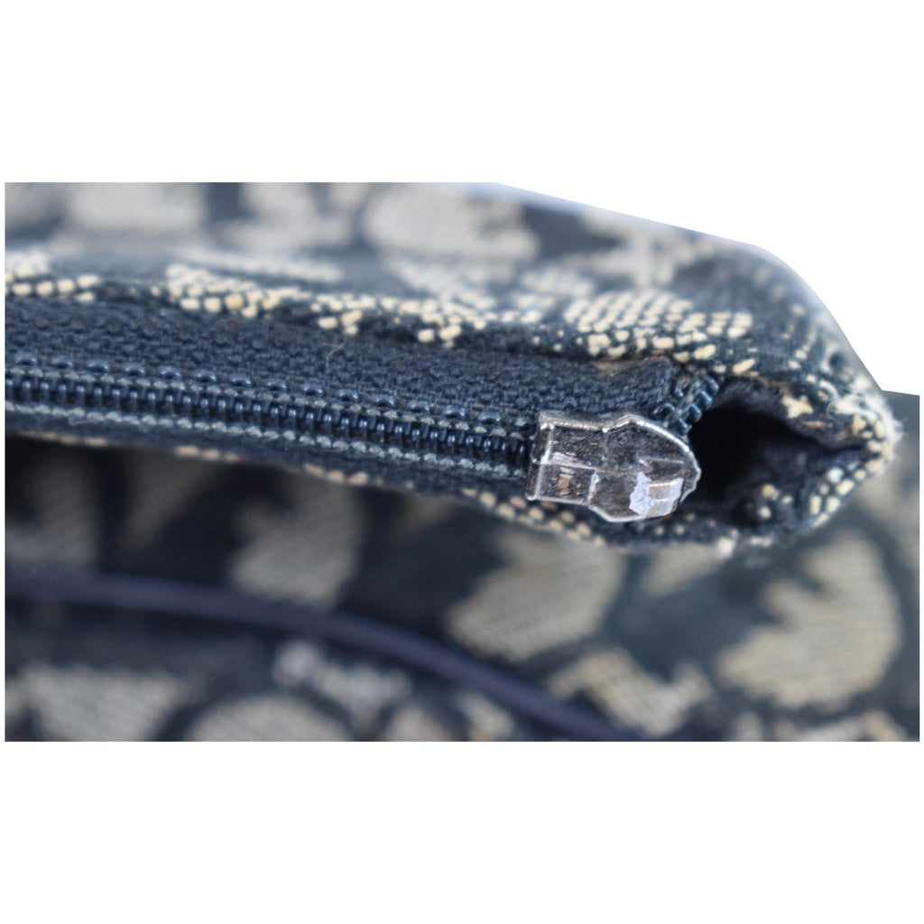 CHRISTIAN DIOR Mini Saddle Monogram Pochette Shoulder Bag Black