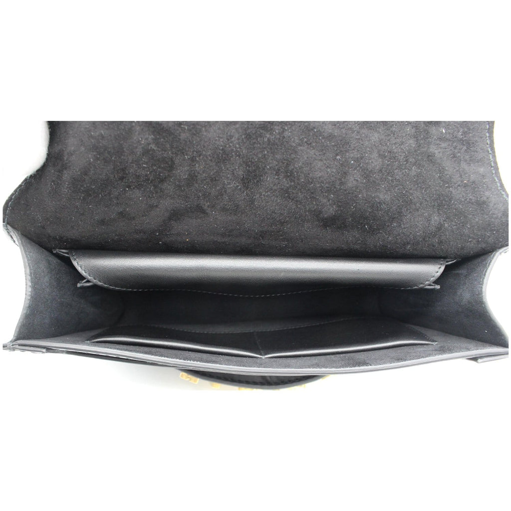 Christian Dior J'Adior Medium Calfskin Leather Flap Shoulder Bag Black