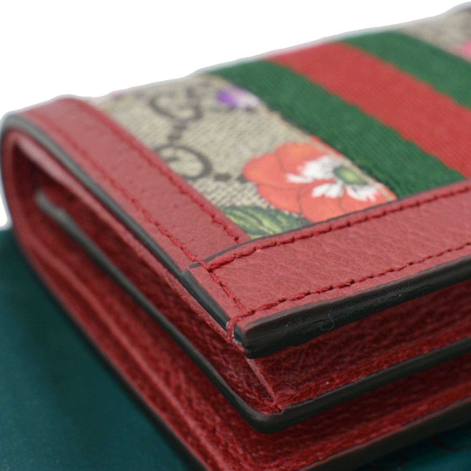 GUCCI Ophidia Flora GG Supreme Canvas  Case Wallet Red 523155 - 10% Off