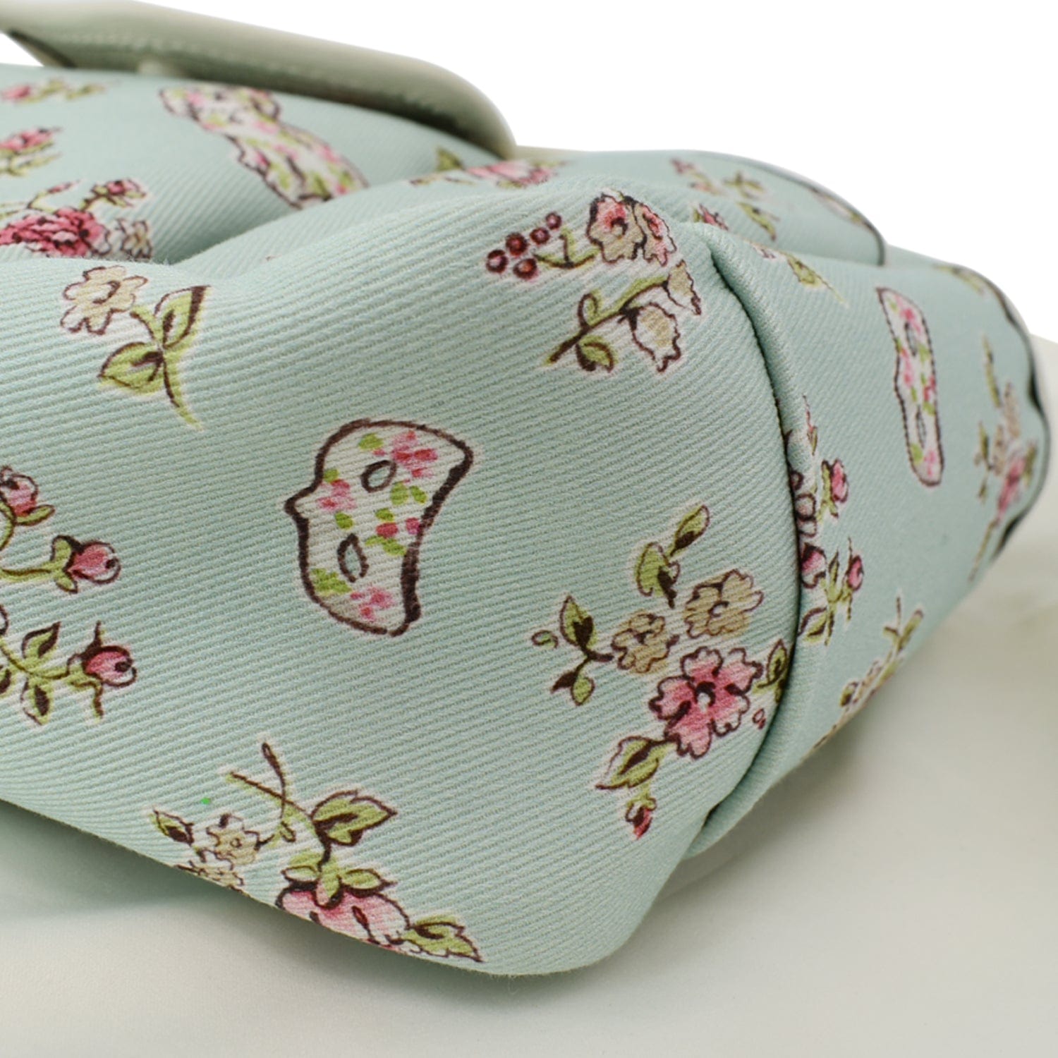 GUCCI Children's Floral Print Canvas Bag Light Blue 628159