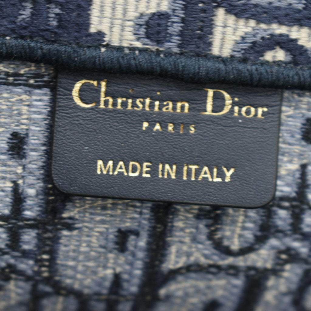 CHRISTIAN DIOR Large Book Oblique Embroidered Canvas Tote Bag